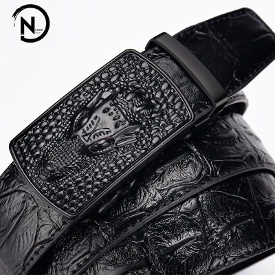 Nicole lai show leather belt new men automatic buckle young and middle-aged male casual leather belts of authentic belts