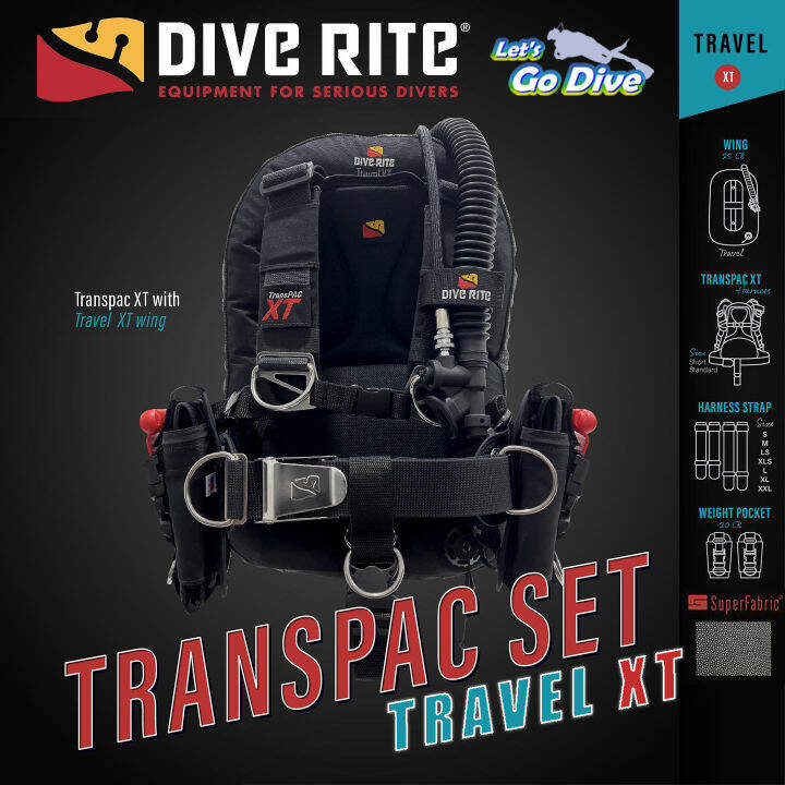 DIVE RITE TRANSPAC XT + TRAVEL Wing Set BCD อุปกรณ์ดำน้ำ SCUBA