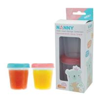 NANNY แนนนี่  ถ้วยบรรจุอาหาร 4 ออนซ์/ 150 ml จำนวน 1กล่อง จะได้ถ้วย 2 ใบ (7x8 cm)