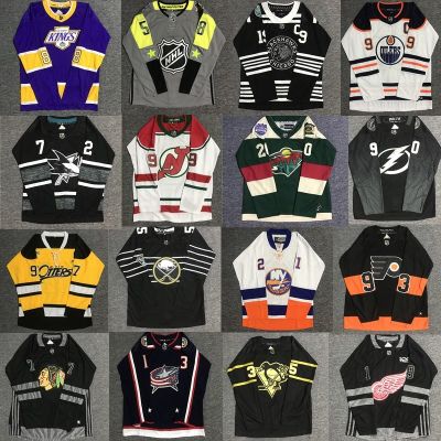 🎖Foreign trade ice hockey uniform hip-hop street hiphop jersey rap hip-hop loose large size baseball uniform long-sleeved T men and women