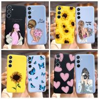 เคส A34สำหรับ Samsung Galaxy เคสลายดอกทานตะวันน่ารักสำหรับสาวๆเคสเคสโทรศัพท์ซิลิโคนนิ่มสำหรับ Samsung A34เคส SM-A346B 34นิ้วขนาด6.6นิ้ว