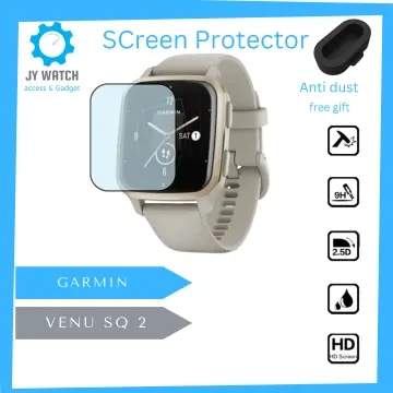 9H Tempered Glass+PC Case for Garmin Venu SQ 2 Watch Protection Case on for  Garmin sq 2 SQ2 Music Protective Cover Accessories