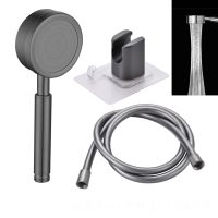 ✁ Gray Handheld Shower Head Stainless Steel Fall resistant Wall Mounted High Pressure for Bathroom Set Water Saving Rainfall Shower