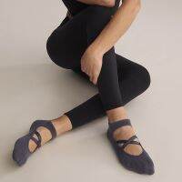 【YD】 2 Pairs Cotton Breathable Sweat-absorbent Socks Silicone Non-slip Floor Pilates Ballet