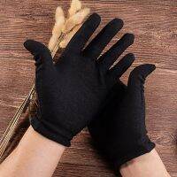 12 Pairs Cotton Gloves Men Mittens Hand Soft Stretchy for Jewelry Serving Household