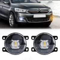 ไฟตัดหมอก LED Citroen Ford รถฮอนด้าซูซูกิอีซูซุมิตซูบิชิเรโนลต์8000LM ไฟตัดหมอกรถยนต์30W สีขาวสีเหลือง12V กันน้ำ