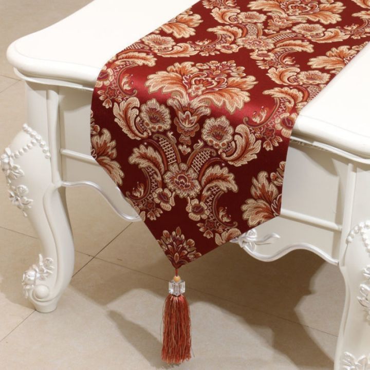 hot-ผ้าปูโต๊ะผ้าไหมจีนใหม่ผ้าปูโต๊ะกาแฟสไตล์ยุโรปเรียบง่ายผ้าปูโต๊ะทีวีตู้รองเท้าผู้ผลิตโต๊ะน้ำชาแบบยาว