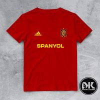 เสื้อยืด Tshirt T-Shirt Men COMBED 30S Country WORLD CUP 2022 SPAIN Spanish