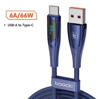 Toocki 100W USB C ไปยัง USB C สายเคเบิ้ล6A ที่ชาร์จไฟรวดเร็ว USB USB ชนิด C สายดิจิตอลสำหรับ MacBook Xiaomi Realme ตัวแปลงสาย Samsung