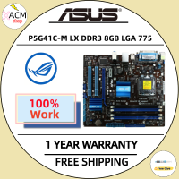 ใช้สำหรับ ASUS P5G41C-M LX เมนบอร์ด1066MHz 2 X DDR2 DDR3 8GB LGA 775 G41 P5G41CM LX Desktop เมนบอร์ดบอร์ดระบบแผ่น SATA II