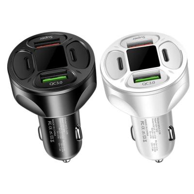 4 Port Car Charger 66W Fast Charging Car Voltmeter with 4 Ports 2 USB2 Type-C Universal Quick Chargers for Most Cars &amp; Multiple Electronics very well