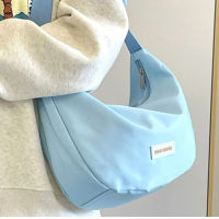 Ins Large Capacity Dumpling Bag Shoulder Bag Retro Casual Nylon Waterproof Bag Womens All-Match Class Commuter Shoulder Bag