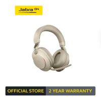 Jabra Evolve 2 85 MS Stereo ANC พร้อมแท่นชาร์จ หูฟังประชุมไร้สาย Wireless Headset for Conference Calls  หูฟังตัดเสียงรบกวน - Gold Beige