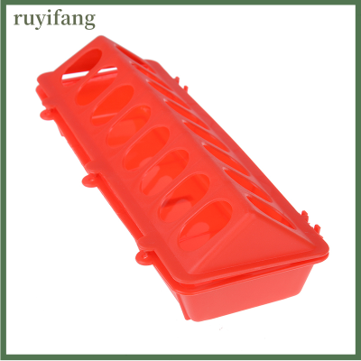 ruyifang เครื่องให้อาหารสัตว์ปีกแบบฝาพับทำจากพลาสติก1ชิ้นอุปกรณ์สำหรับเลี้ยงสัตว์ไก่