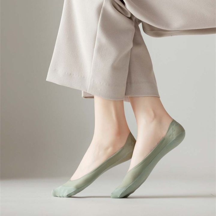 ololdan-ถุงเท้ารองเท้าแตะผู้หญิงถุงเท้าผู้ชายตาข่ายฤดูร้อนปากตื้นกลวงแบบบางฮาราจูกุไม่ลื่น