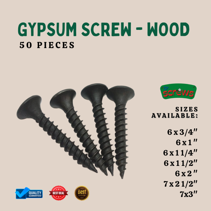 Gypsum Screw WOOD 50 Pcs Lazada PH