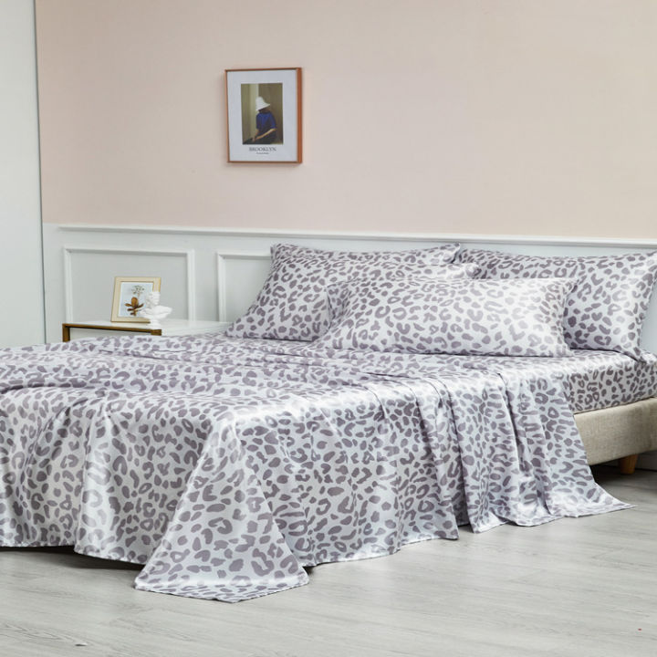 hot-ชุดเครื่องนอนข้ามพรมแดน-sheet-set-ผ้าซาตินพิมพ์ลายเสือดาวผ้าปูที่นอนผ้าปูที่นอนปลอกหมอนสี่ชิ้น