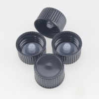 【LZ】☑△♠  Black Ribbed Poly Seal Cone Liner Plástico fenólico Caps Boston Round Glass Bottles 18mm 20mm 22mm 24mm 28mm 400 10Pcs Lot