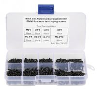 400Pcs M2x4/5/6/8 M2.6x6/8/10/12 Cross Phillips Head Wood Screws Stainless Steel Pan Head Self Tapping Screw Set Assortment Kit