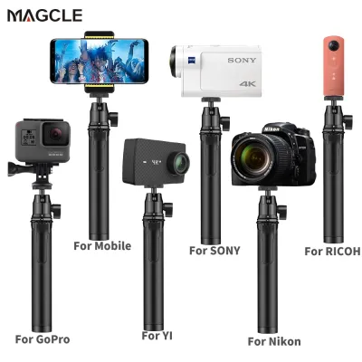 MAGCLE Gopro ไม้เซลฟี่พร้อมอุปกรณ์จับเวลาบลูทูธเข้ากันได้กับ Gopro Hero5รีโมทคอนโทรลสำหรับกล้องวงจรปิดแบบ360องศา Sony + Accessories