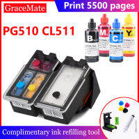 CL511 MP495เข้ากันได้ตลับหมึกรีฟิลสำหรับ Canon Pixma IP2700 MP330 MP480 PG510 MP499เครื่องพิมพ์ PG 510 CL 511