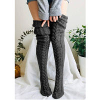 Wool Warm Foot Cover Stockings Autumn and Winter Solid Color Knee Socks Stockings Stockings Pile Stockings Thick Female Socks