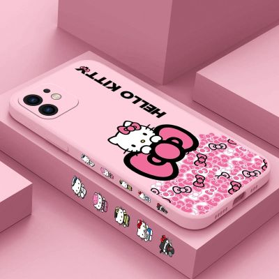 ซองโทรศัพท์มือถือ Xiaomi สำหรับ Sanrio Pink Hello Kitty Redmi Note 11E 10A 11T 10T 10S 9T 9.8 7 Pro Plus 10A 10C 9C 9T 4G 5G