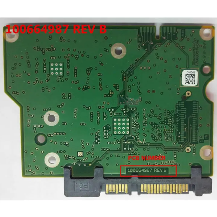 100664987 REV B SATA PCB แผงวงจรฮาร์ดไดรฟ์ Logic กระดานควบคุม- | Lazada ...