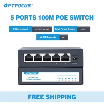 Mini Industrial 5 Ports Gigabit Ethernet Switch POE Optional  10/100/1000Mbps RJ45 Din Network Switchl IP40 Aluminum Case