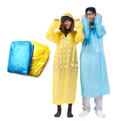 【CC】1pcs Lightweight Disposable Raincoat Adult One-Time Emergency Waterproof Cloth Raincoat Outdoor Essential Tool Random Color