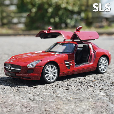 WELLY 1:24 -Benz SLS ล้อแม็กรถยนต์ D Iecasts และของเล่นยานพาหนะรถรุ่นขนาดเล็กขนาดรุ่นรถของเล่นสำหรับเด็ก