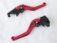 มือเบรคมือครัช แบบปรับได้7ระดับสีเเดง CUSTOM SHORT LEVER RED NINJA250R NINJA300R DTX250