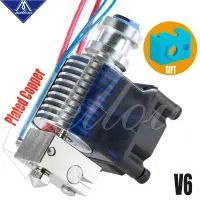 Mellow 12V/24V Nf หัวฉีดร้อนทองแดงชุบ V6บล็อกป้องกันความร้อนแบ่งความร้อนฮีทซิงค์สำหรับ Petg Peek Abs คาร์บอนไฟเบอร์