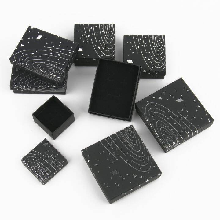 black-jewelry-box-silver-color-starry-sky-cardboard-boxes-for-ring-necklace-earring-pendant-jewelry-display-packaging-box