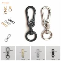 CHENGGI พวงกุญแจหัวเข็มขัดสแตนเลส,พวงกุญแจโลหะป้องกันการสูญหายพวงกุญแจ Carabiner หัวเข็มขัดตั้งแคมป์หัวเข็มขัด