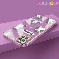 Jlingji เคสปลอกสำหรับ Samsung กาแลคซี A22 5G เคส M22 A22ลายการ์ตูนเพนกวินใหม่พื้นผิวขอบสี่เหลี่ยมเคสชุบซิลิก้าเจลนิ่มเคสมือถือกันกระแทกรวมทั้งหมดเลนส์กล้องถ่ายรูปฝาครอบป้องกัน