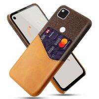 Cloth texture card Slot Cover for Goolgle Pixel 4A 5G 4 5 5XL 3 3A 3XL 4XL Luxury Febric+PU Slim Antiskid l Fit Phone Case Coque