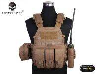 Emersongear LBT6094A Style Tactical Vest With 3 Pouch Airsoft Military Combat Vest Coyote Brown EM7440