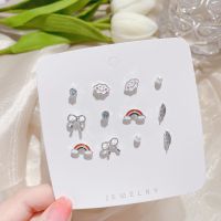 goodgift_station-Rainbow Cloud earrings set S925 silver needle ต่างหูเซ็ต ทุกแบบเป็นก้านเงิน 92.5