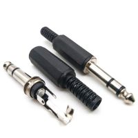 2/5/10 pcs Two-core mono and dual-channel 6.35mm audio connector earphone male plug electric plug jack wire terminal adapter