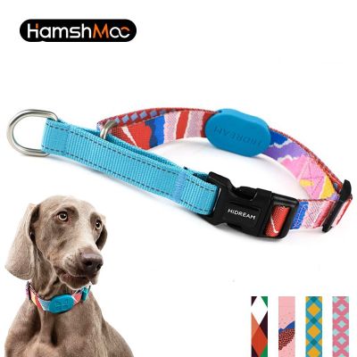 [HOT!] HamshMoc Martingale Half Choke Collar Dog Training Reflective Plaid Soft Nylon Dog Slip Collar For Small Big Dogs Pitbull Pug