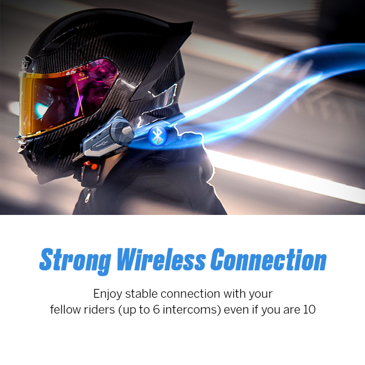 FreedConn R1 Pro Motorcycle Intercom I Bluetooth 5.0, WiFi, IP65 ...