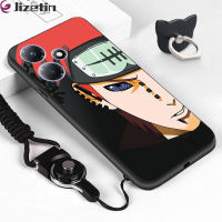 Jizetin สำหรับ Infinix Hot 30 30i ร้อน30 Play (แหวนใส่นิ้ว + เชือกเส้นเล็ก) Naruto Sasuke Pain Kakashi Uchiha เคสการ์ตูน Hokage ซิลิโคนนิ่ม TPU เคสครอบโทรศัพท์กันกระแทก