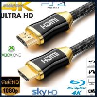 IPBARN SHOP อุปกรณ์ระดับพรีเมียม สาย HDMI 4K ความเร็วสูงความเร็วสูง แผ่นชุบทอง สายเคเบิล4K Ultra HD HDMI 2.0 3D HDTV UHD ถักแบบถัก สาย HDMI 10 M 3D HDTV UHD x BOX Blu-ray Sky HD