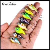 CORNER FASHION 2pcs Wobblers crankbaits เหยื่อตกปลาขนาดเล็ก ตะขอสามชั้น การสั่นสะเทือน เหยื่อล่อตกปลา ร้อนแรงมาก รอกสปินเนอร์ เหยื่อจมวิบ อุปกรณ์ตกปลาสำหรับตกปลา