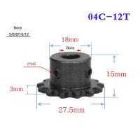 【✲High Quality✲】 koujie626959 เฟืองโซ่12ฟัน04c เกียร์เจาะโซ่ล้อ5-12มม. อุตสาหกรรมพร้อมลวด1ชิ้น