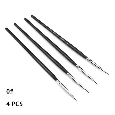 Dental Porcelain Brush Pen 0# For Adhesive Composite Cement Porcelain Teeth Glazing Pen Tools Dentist Supplies 4Pcs/Set