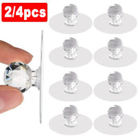 2/4pcs Crystal Drawer Handle Diamond Shape Punch-free Self-Adhesive Acrylic Knobs Cabinet Wardrobe Furniture Puller