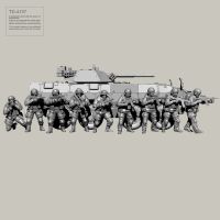 38mm 50mm Resin Soldier model kits figure colorless and self-assembled TD-4137