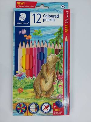 ดินสอสีไม้สเต็ดเล่อร์ 12สี แท่งยาว